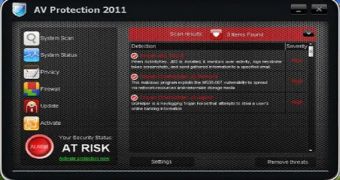 AV Protection 2011 is a fake antivirus from the FakeScanti family