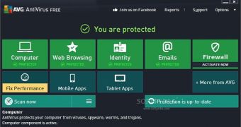 AVG Antivirus Free comes with a new UI for the 2014 version