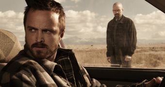 Aaron Paul and Bryan Cranston in official still for final season of “Breaking Bad”