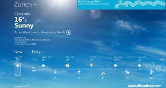 AccuWeather for Windows 8 brings several improvements and bug fixes