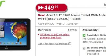 Acer Iconia Tab A510 pricing options