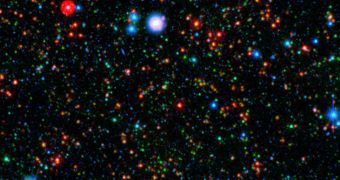 This sensitive exposure captures galaxies that are relatively local along side some that date back almost 10 billion years, soon after the Big Bang
