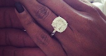 Gabrielle Union happily posted a picture of her engagement ring on Instagram