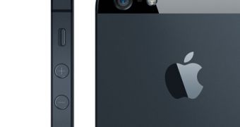 iPhone 5 viewed from the back and side