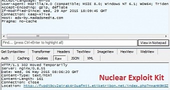 JavaScript library URL leads to server hosting Nuclear EK
