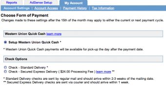 The new Google AdSense payment option
