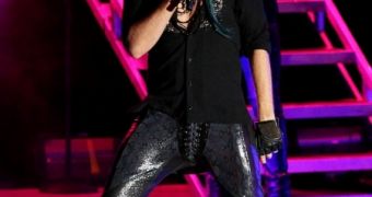 Adam Lambert in concert as part of his best-selling Glam Nation Tour