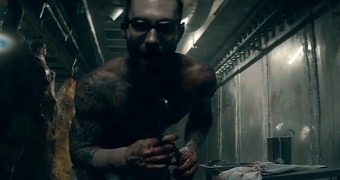 Adam Levine is creepy butcher stalker in new Maroon 5 “Animals” music video
