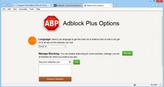 Adblock Plus also works on Internet Explorer