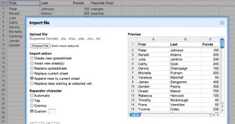 The new Google Docs spreadsheet editor importer
