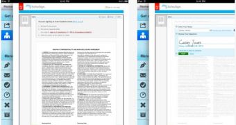 Adobe EchoSign iPad screenshots