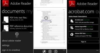 Adobe Reader for Windows Phone (screenshots)