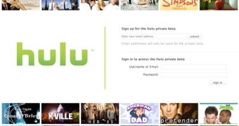 Hulu's main page