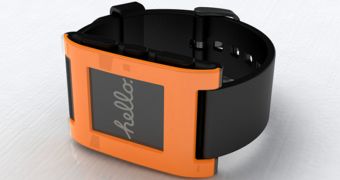 Pebble smartwatch orange