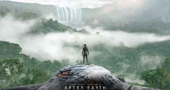 “After Earth” stars Will and Jaden Smith as father and son stranded on a post-apocalyptic Earth