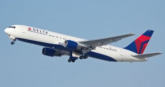 Delta Air Lines Boeing 767-300 during takeoff