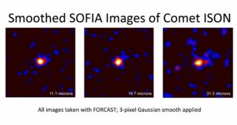 SOFIA captures faint images of Comet ISON as it nears the Sun