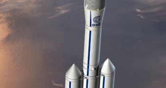 One of the possible designs proposed for the Ariane 6 rocket
