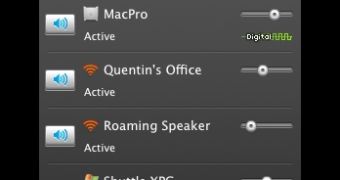 AirPort Express units, Apple TVs, other Macs and PCs, all in sync!
