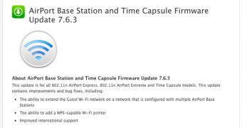 AirPort Base Station and Time Capsule Firmware Update 7.6.3