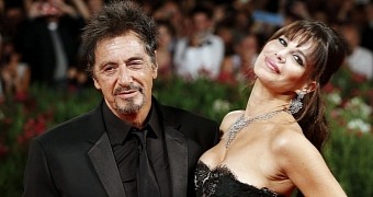 Al Pacino, 74, and Lucila Sola, 34, at the Venice Film Festival 2014