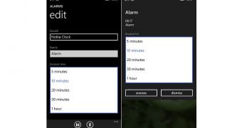 Alarm app for Windows Phone 8.1 Update 1 (screenshots)