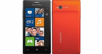 One of Alcatel's smartphones running Windows Phone