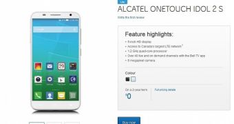 Alcatel OneTouch Idol 2 S Now Available at Bell Canada