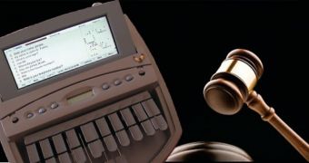 Alcoholic stenographer types "I hate my job" instead of court dialogue