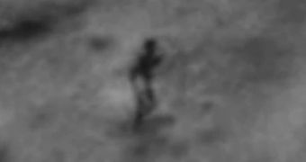 Alien-like Figure Photographed on the Surface of the Moon