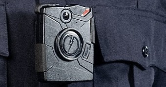 Taser Axon camera on officer uniform