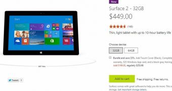 The Surface 2 is again in stock at Microsoft