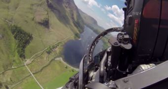 Amazing scenery seen from the fighter jet