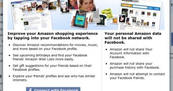 You can connect your Facebook account to Amazon now