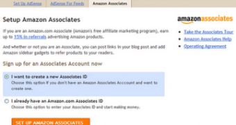 The Amazon Associates section in the Monetization tab on Blogger