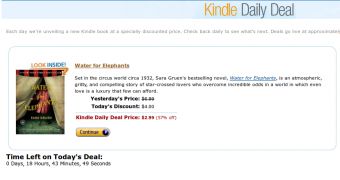 The Kindle Daily Deals page