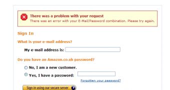 Amazon phishing site