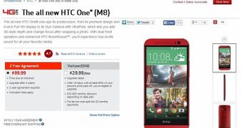 Glamour Red HTC One (M8) now available at Verizon