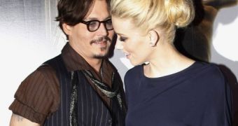 Johnny Depp and Amber Heard on the promo tour for “The Rum Diary”