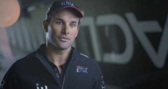 Joey Newton goes overboard at America's Cup