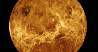 Computer simulation of how Venus' surface may look like
