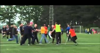 Amputee Brawl Caught on Video During Soccer Match