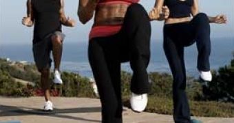 Melanie Brown working out, as seen on the “Totally Fit Mel B” DVD