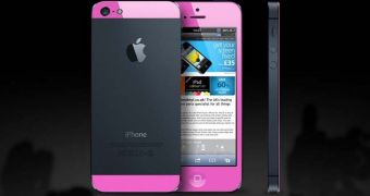 iPhone painted pink