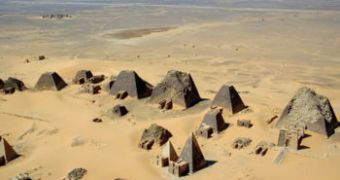 Nubian kings are entombed in some 50 small pyramids at Merowe in northern Sudan. Nearby, archaeologists have found grindstones used for golden ore grinding