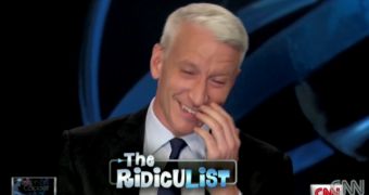 Anderson Cooper gets the giggles while talking about Gerard Depardieu on the RidicuList