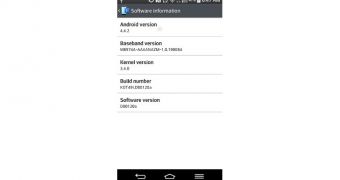 Android 4.4.2 KitKat update for LG G2 (screenshot)