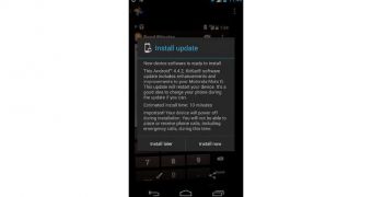 Motorola Moto G Android 4.4.2 KitKat update (screenshot)