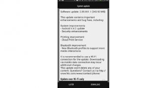 Android 4.4.2 KitKat update for Sprint HTC One max (screenshot)