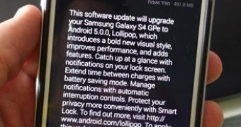 Samsung Galaxy S4 GPe gets Lollipop update